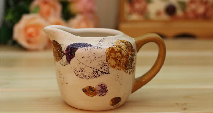 Falling Leaf ceramic milk jug