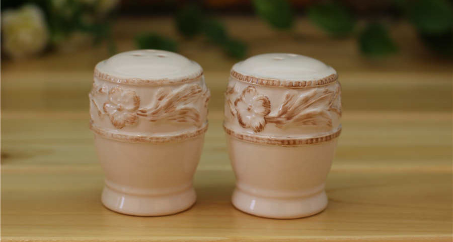 Hand Painted Ceramic Salt and Pepper Shakers